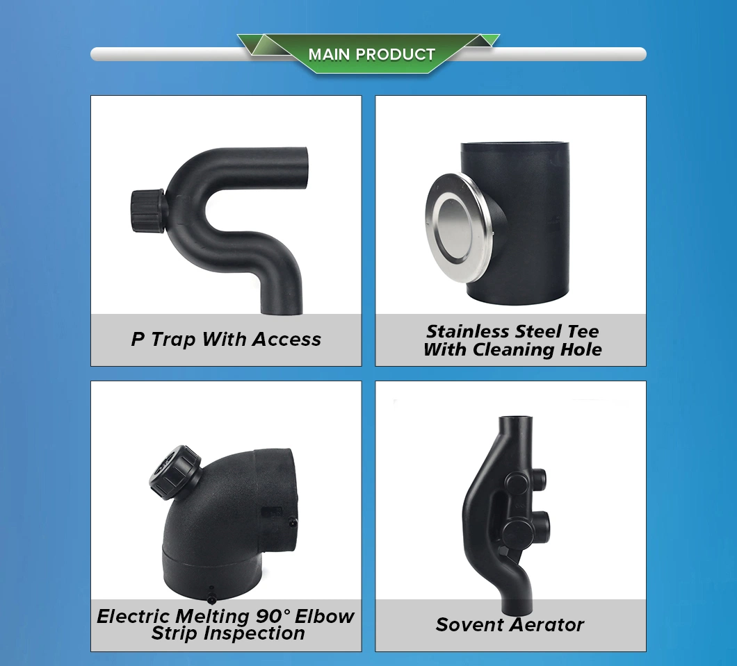Black PE HDPE Fitting Y Type Lateral 3 Way Tee