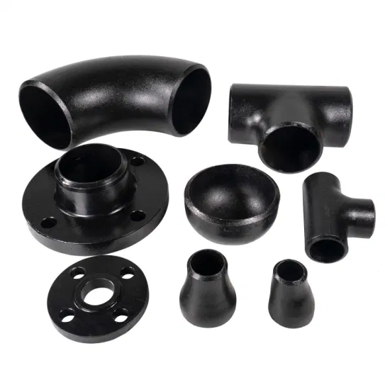 ANSI B16.9/ASTM A234 Wp11 Lr 45/60/90/180 Degree Bend Black Carbon Stainless Steel Pipe Fitting Butt Weld Long Radius Seamless Ss Flange Tee Reducing Elbow